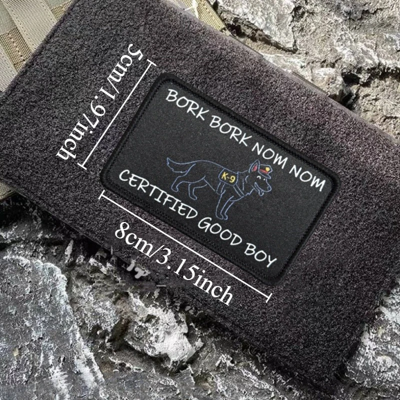 Parche táctico K9 para perros con velcro, insignia moral - imagen 2