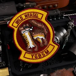 Parche táctico bordado de comadreja salvaje USAF con velcro