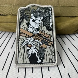 Parche táctico Spectre Squad calavera guerrero con pistola