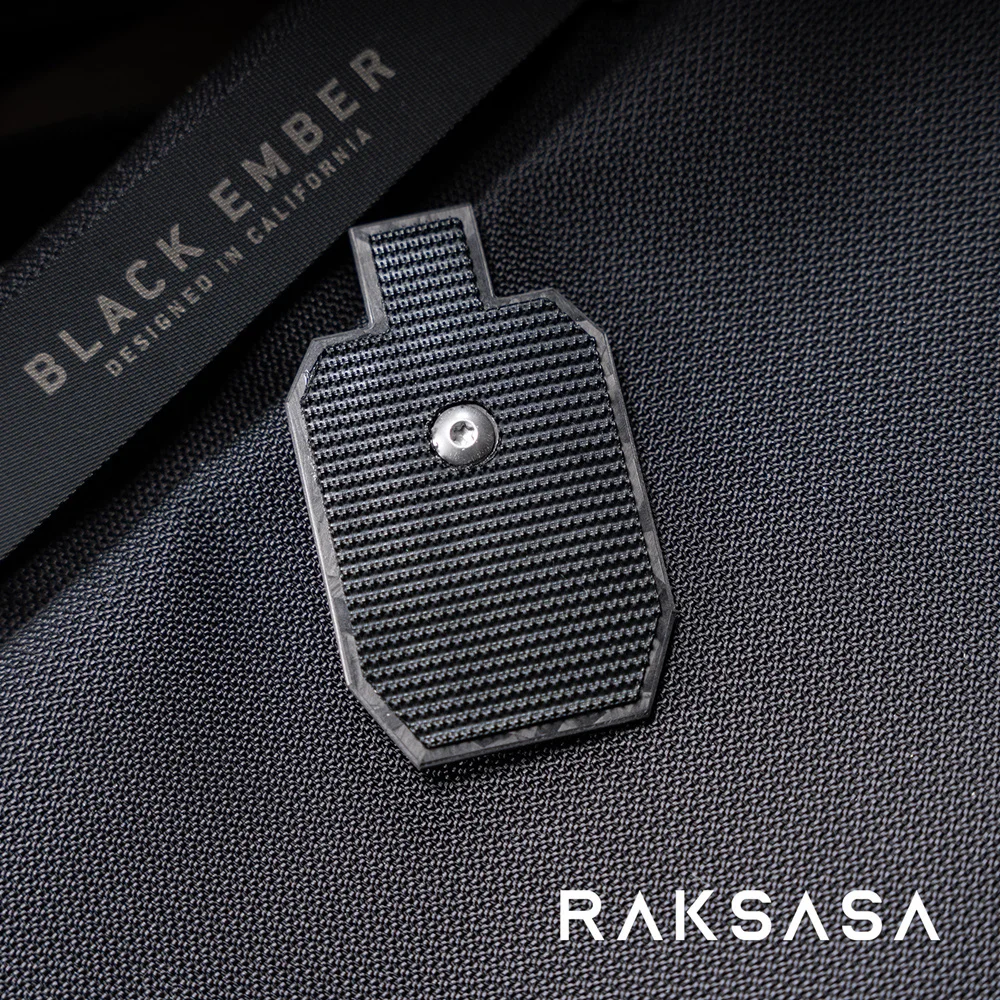 Parche de fibra de carbono compuesto de lámina de plata objetivo, deportes de tiro con incrustaciones de latón EDC táctico con gancho para decoración de mochila de ropa - imagen 5