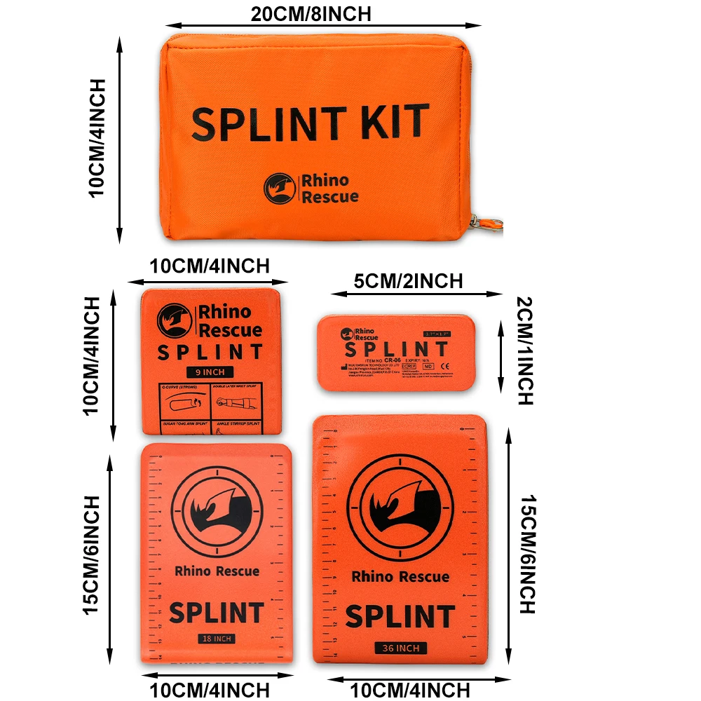 Férula de primeros auxilios, férula de combate reutilizable ligera, férula médica de primeros auxilios de rescate de rinoceronte para el tratamiento de fracturas óseas - imagen 5