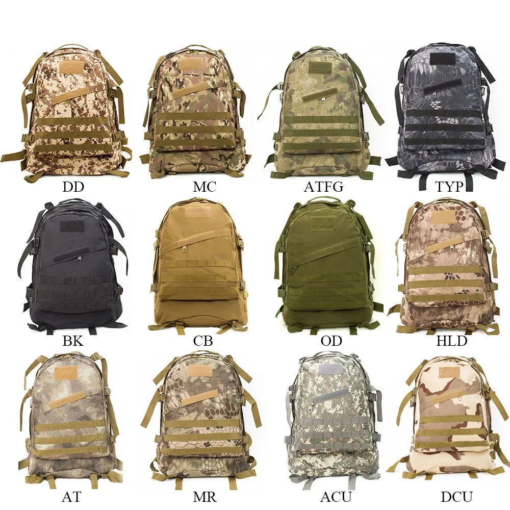 40L 3D Multi-camo deporte al aire libre táctico escalada montañismo mochila caza Camping senderismo senderismo mochila bolsa de viaje - imagen 5