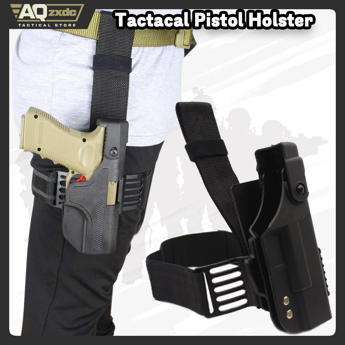 AQzxdc caza táctica militar G1ock funda mano derecha caída pierna muslo bloqueo pistola funda para G1ock 17 18 19 22