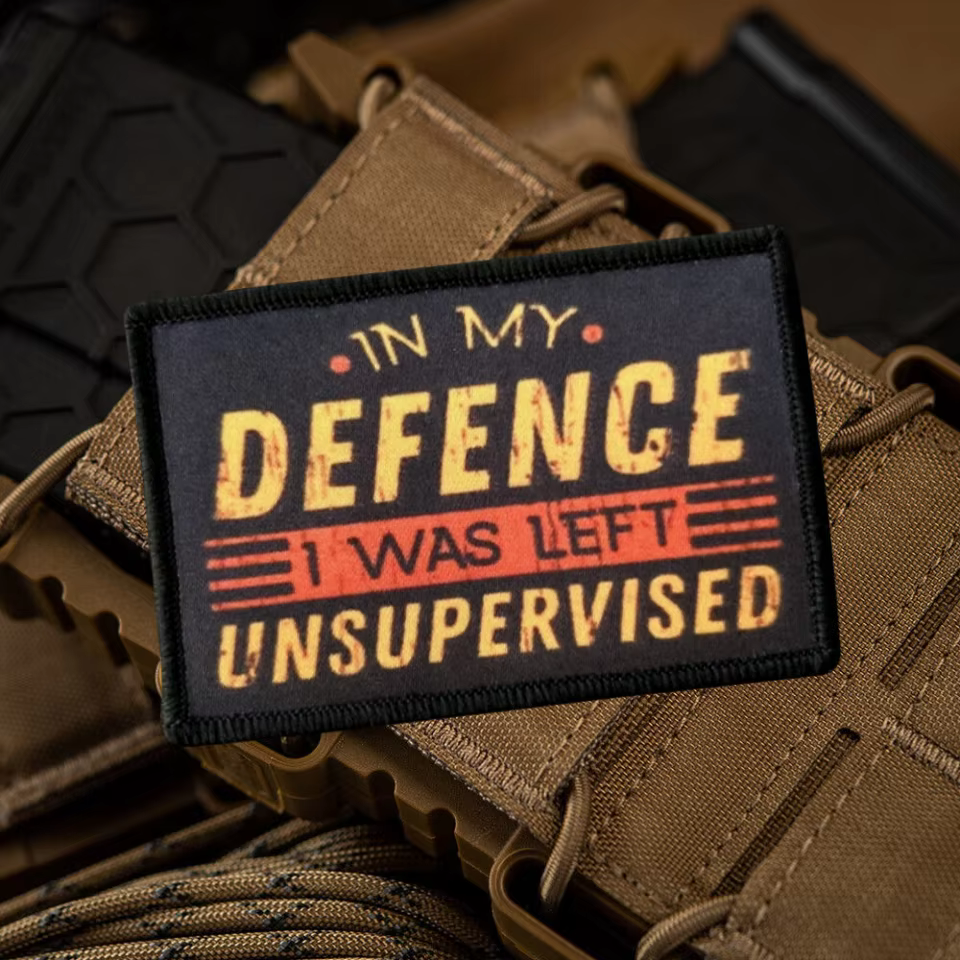 Parche táctico velcro moral – In My Defence I Was Left Unsupervised - imagen 5