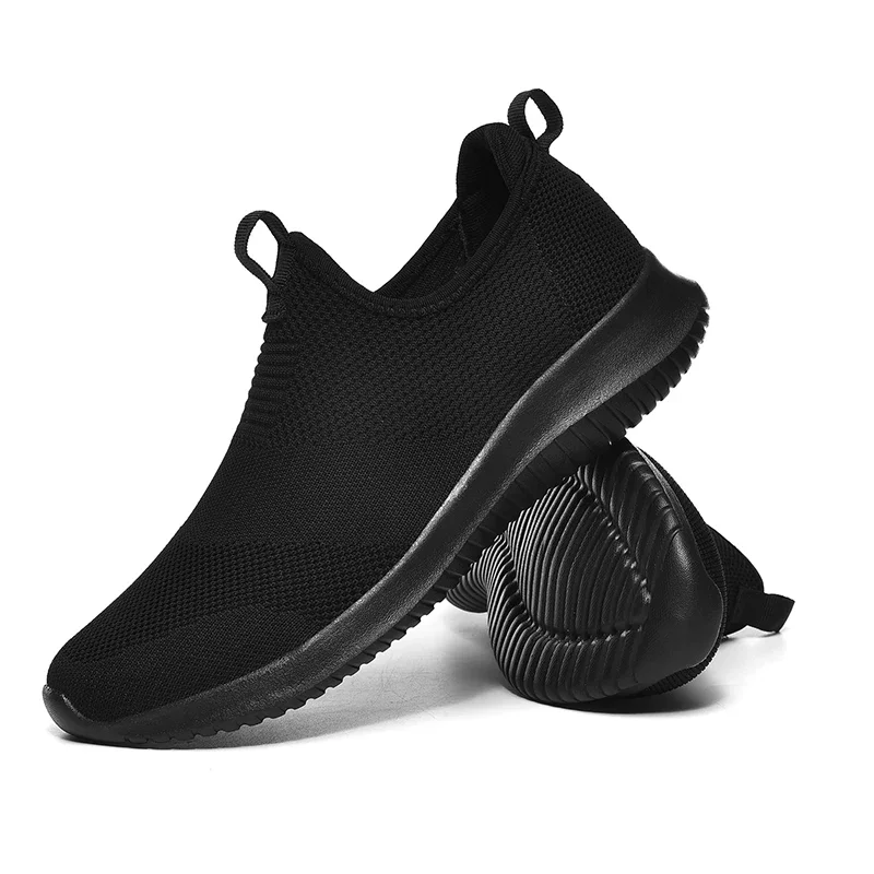 Zapatillas de deporte Flykint para hombre, zapatos informales ligeros, calcetines sin cordones para caminar, entrenadores de malla plana, Tenis masculinos de talla grande - imagen 3