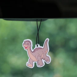 Tabletas de aromaterapia para coche de dinosaurio, tarjeta de fragancia colgante de animales de dibujos animados, ambientador, decoración colgante para el hogar y el coche