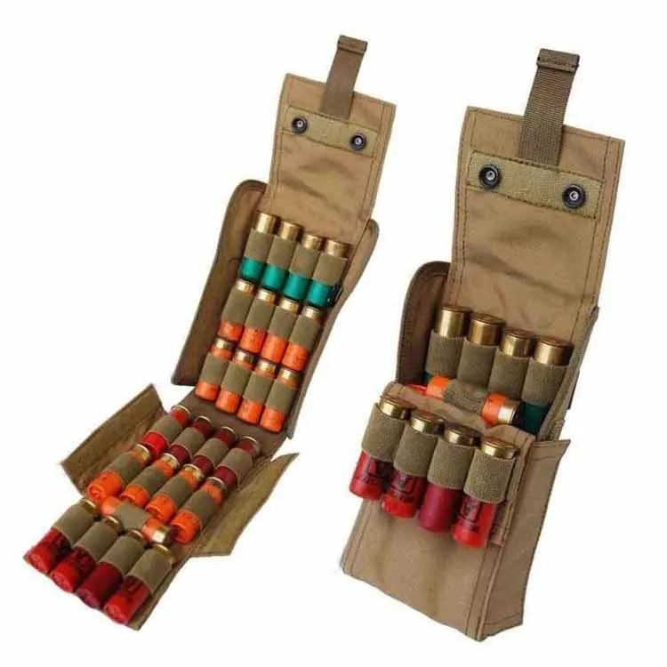 Bolsa de carcasa de munición redonda táctica, 25 unidades, calibre 12, riñonera Molle, soporte para pistola de tiro, Cartucho de munición para Rifle, accesorios de caza - imagen 2