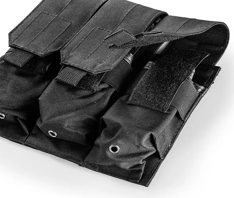 Estuche táctico Triple para pistola Airsoft M4, M16, 5,56. 223 AK, AR15, nailon, Molle, para caza - imagen 5