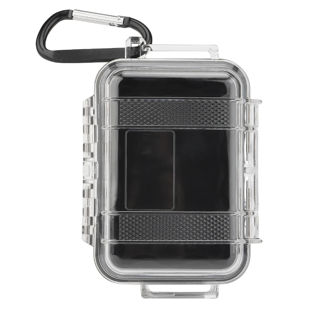 Mini caja de plástico de almacenamiento transparente táctica, caja colgante pequeña, mosquetón deportivo a prueba de golpes, tienda de herramientas EDC, accesorios de Paintball - imagen 2