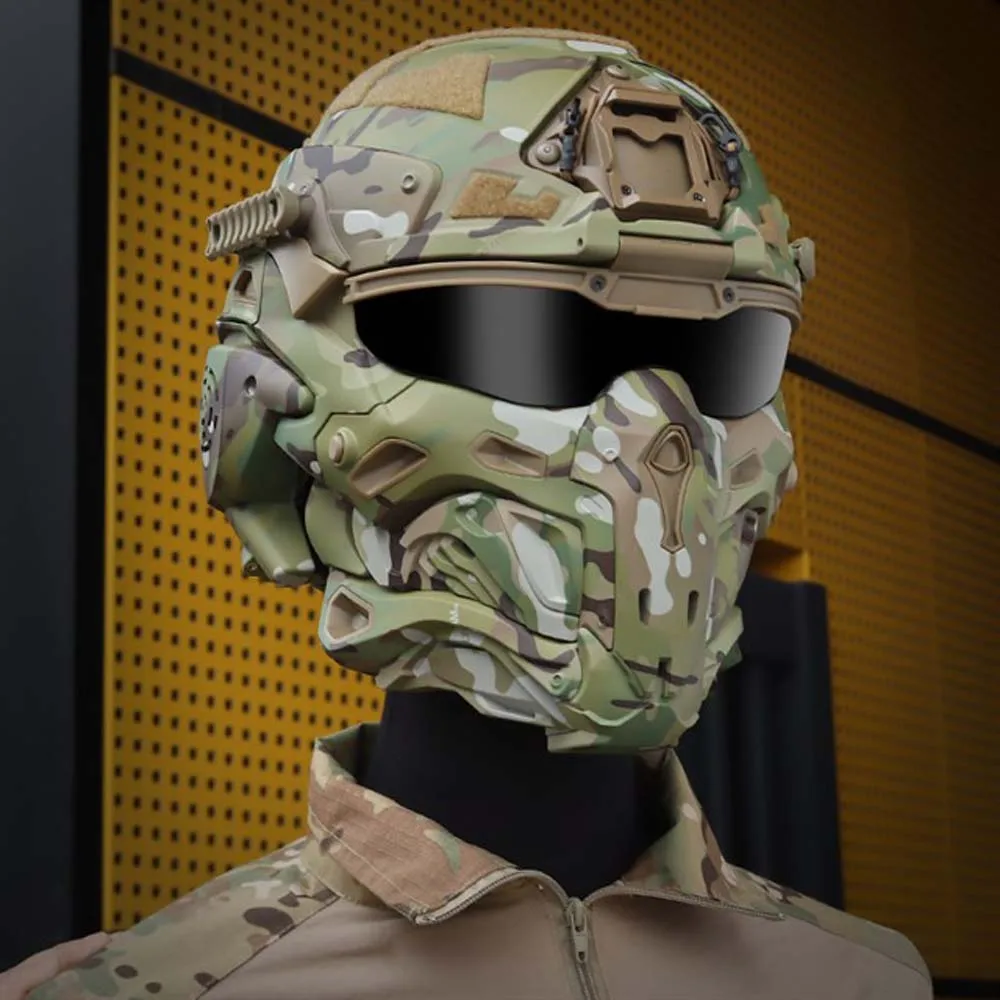 Casco táctico militar con máscara y ventilación antivaho - imagen 5