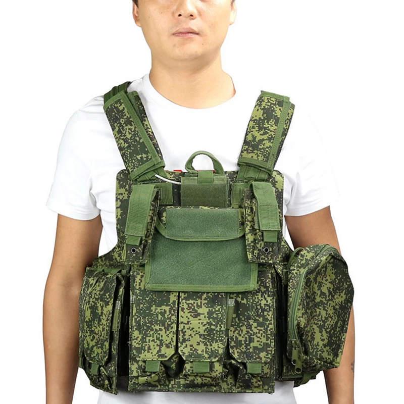 Chaleco táctico Airsoft Molle, portador de placa de asalto de combate, chaleco táctico CS, ropa para exteriores, chaleco de caza y Paintball - imagen 3