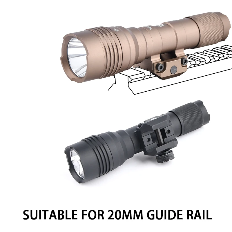 HL-X táctica Airsoft, luz de cazador LED 900lm, linterna WADSN súper brillante con doble función, interruptor de prensa, ajuste de 20MM - imagen 2