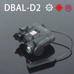 DBAL-D2 táctico láser IR rojo + linterna LED blanca compatible con riel Picatinny de 20mm Nylon DBAL A2 PEQ 15 NGAL MAWL luz para arma de caza