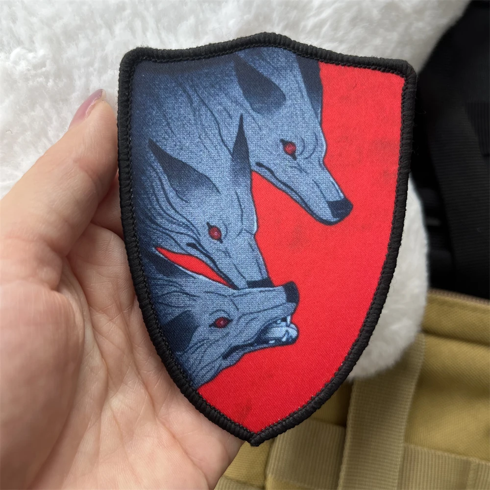 Parche de Chevron Rusia, Lobo, perro, divertido, moral, parches tácticos del ejército, insignia militar, pegatina de impresión de mochila - imagen 4