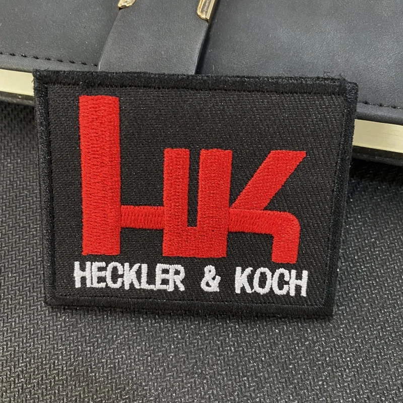 Parche de gancho y bucle bordado de HK, insignia de moral de Heckler y Koch, algunos hombres no en un mundo de compromiso, pegatina para mochila táctica - imagen 5
