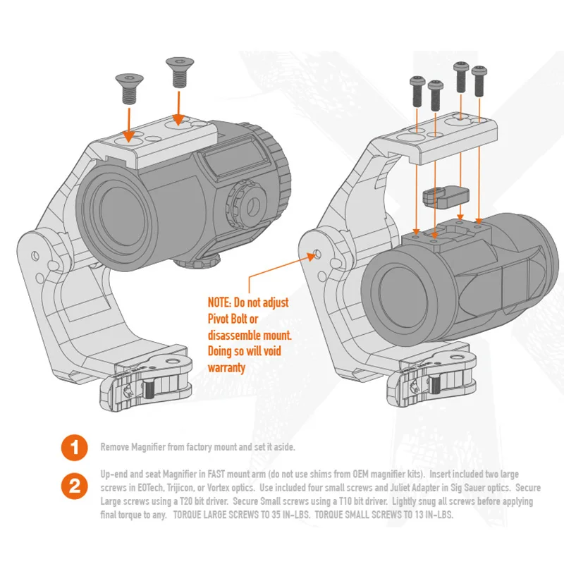 Soporte táctico de lupa FTC OMNI de Metal con palanca QD rápida, soportes de alcance de altura óptica de 2,26 "con marcas originales - imagen 3