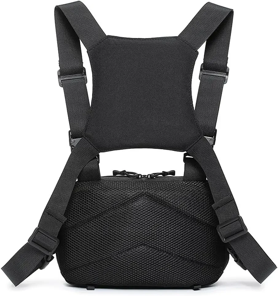 Bolsa de aparejo de pecho táctico con funda para pistola, paquete de pecho de caza, bolsa de administrador Molle, bolsa de pecho EDC de utilidad, bolsa de pistola, correa ajustable - imagen 2