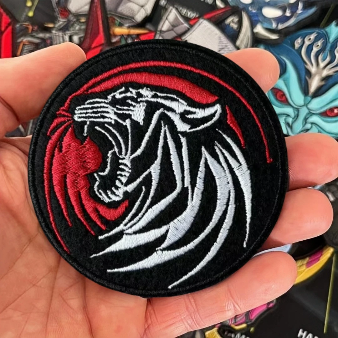 Parche táctico de moral de tigre, brazalete militar del ejército, equipo para exteriores, mochila, pegatina decorativa con gancho y bucle impreso