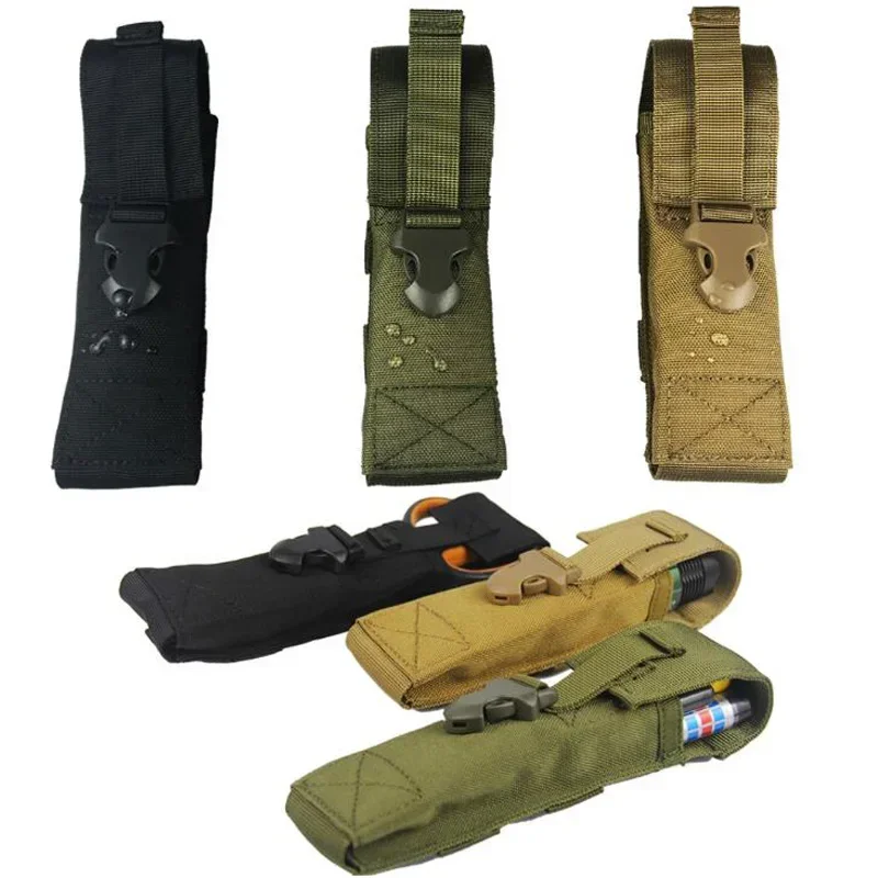 Sistema Molle 1000D linterna Molle bolsa accesorios tácticos Airsoft herramienta de caza bolsa Molle Clip linterna bolsa - imagen 5