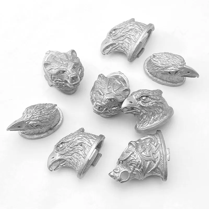 Cabezal protector de cuchillo de acero inoxidable 430, diseño de cabeza de águila, Mango para fabricación de cuchillos DIY, accesorios de cuchillo DIY, 1 pieza - imagen 5