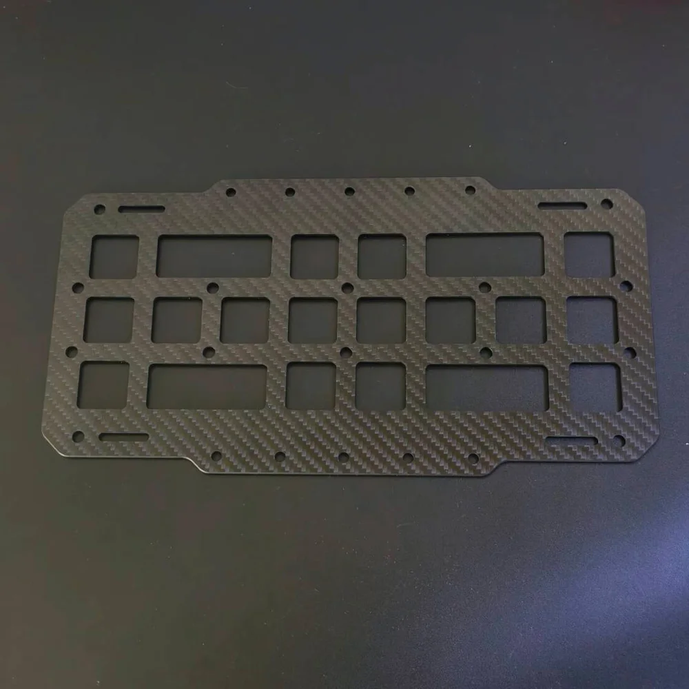 Fwoyonze-organizador táctico de fibra de carbono para visera de coche, colgador de herramientas EDC para vehículo SUV, camión, Panel Molle rígido, equipo de caza Airsoft - imagen 4