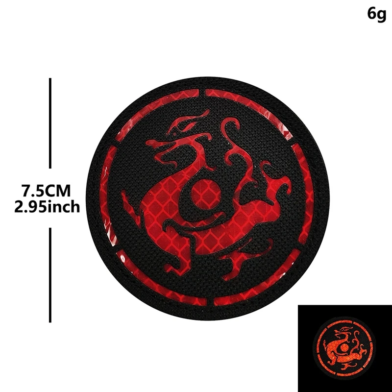 Parche bordado tótem dragón táctica para insignia moral - imagen 5
