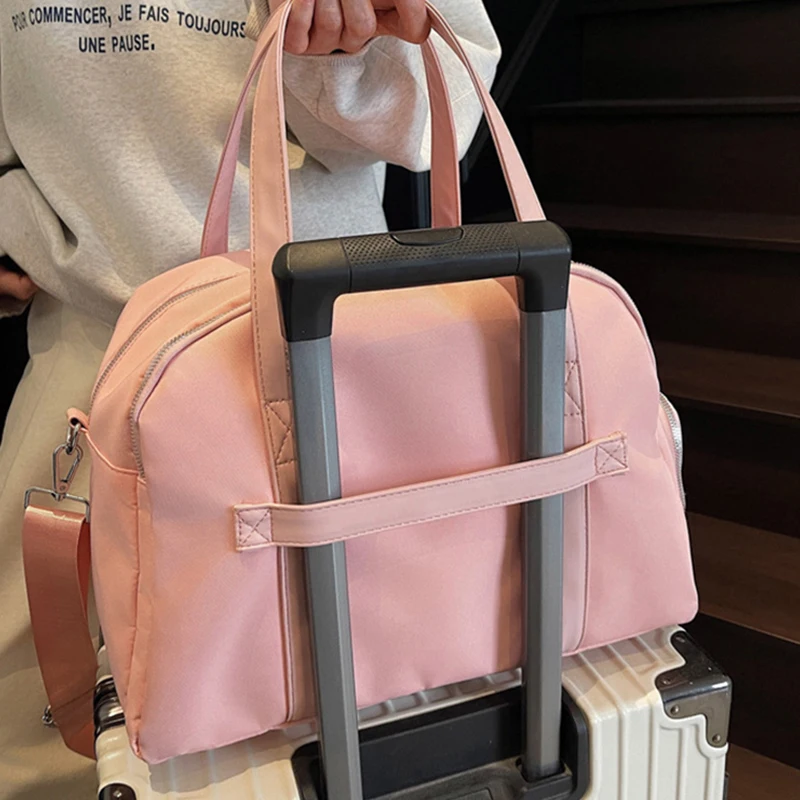 Bolsa de hombro tipo bandolera para Yoga, gimnasio, natación, compartimento para zapatos, viaje de corta distancia, bolso de mano seco y húmedo para fin de semana al aire libre - imagen 4