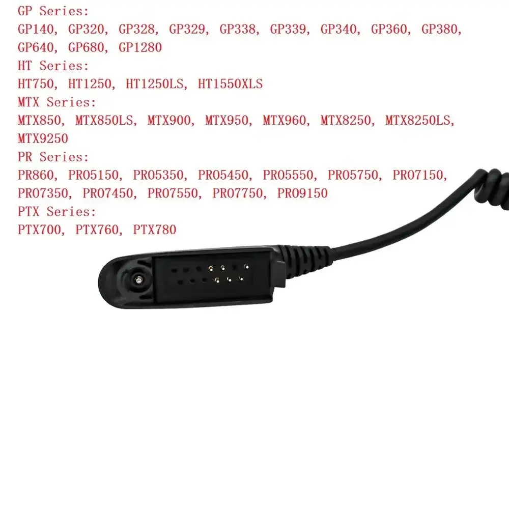 Táctico U94 PTT, para COMTA MSA EARMOR TCA Adaptador de auriculares, para Motorola Walkie-talkies GP140 GP320 GP328 GP338 GP338 GP338 - imagen 5
