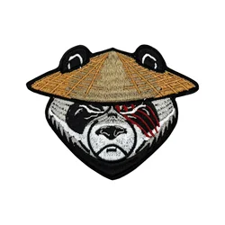 Panda Warrior Sombrero táctico de paja con parche Velcro