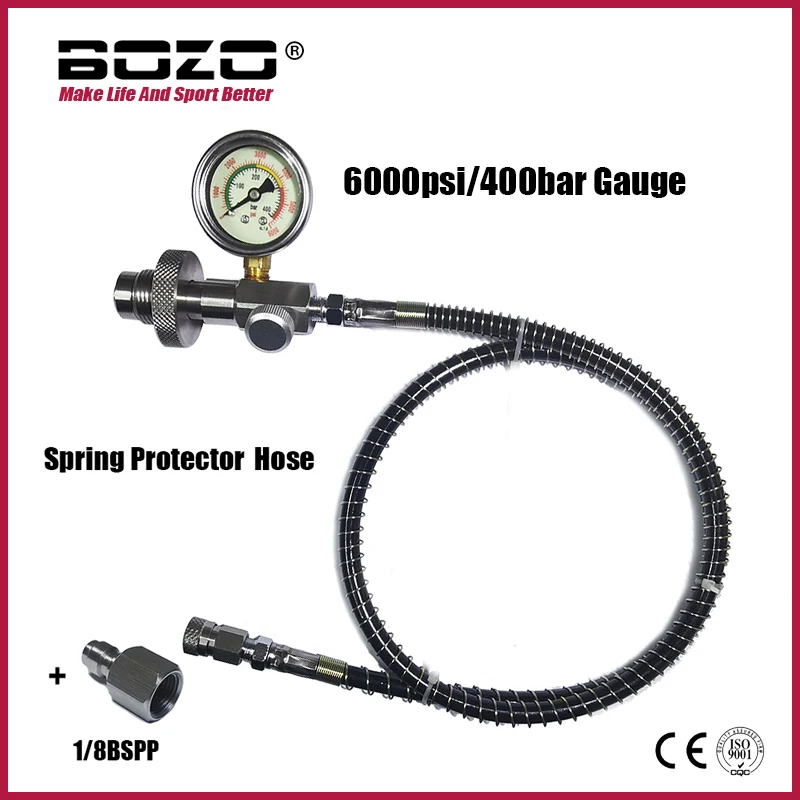 HPA Air Diving DIN G5/8 conectar estación de llenado adaptador de carga de llenado calibre de acero inoxidable