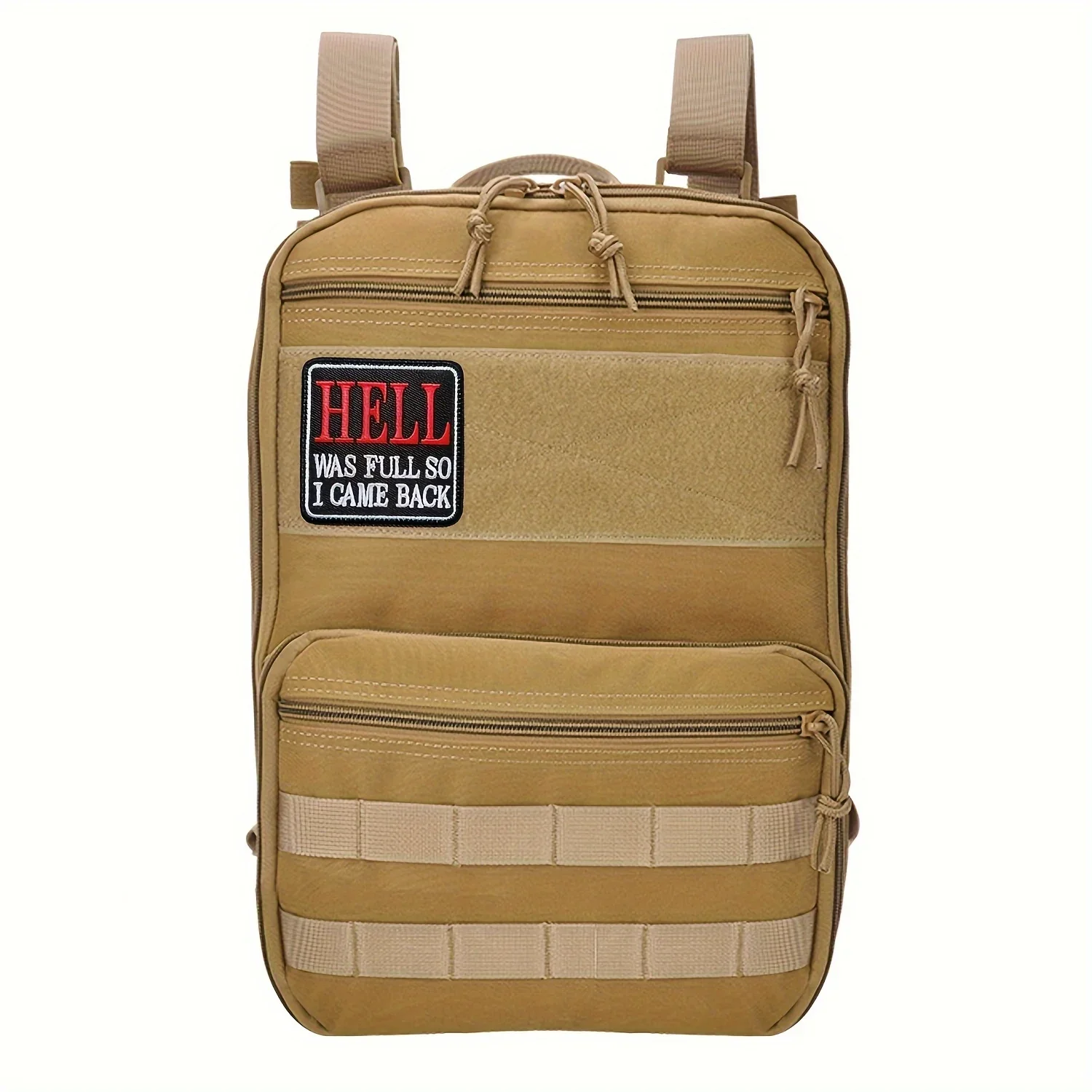 1 parche bordado con meme divertido "Hell Was Full So I Came Back", apliques de Velcros, cita de humor oscuro para ropa, sombreros y bricolaje - imagen 4