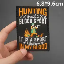 Parche bordado Deer Hunter – cierre velcro para chaleco o gorra táctico