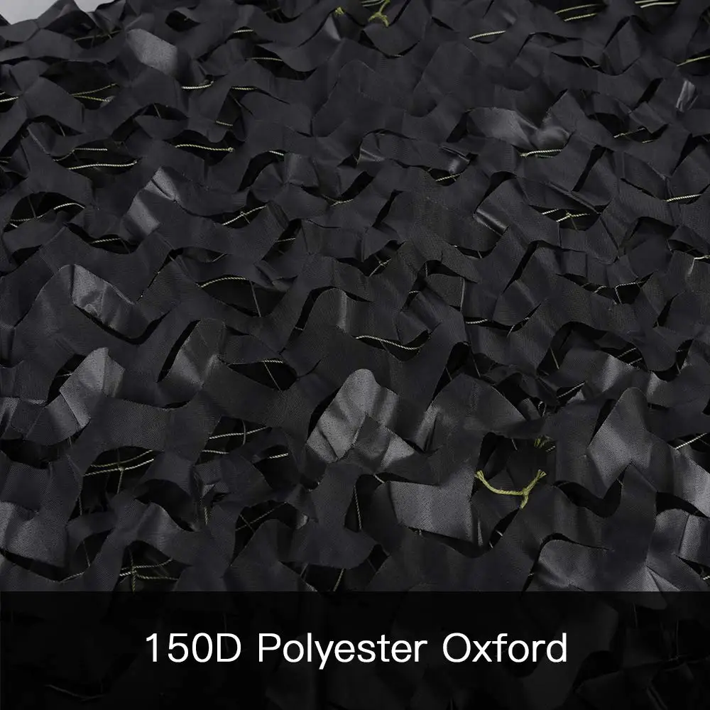 Red de camuflaje negra 2m * 2 5 6 7 8 2,5m 3x3 4x4 parasol vela refugio caza camuflaje red jardín tienda dosel cubierta toldo sombrilla - imagen 5