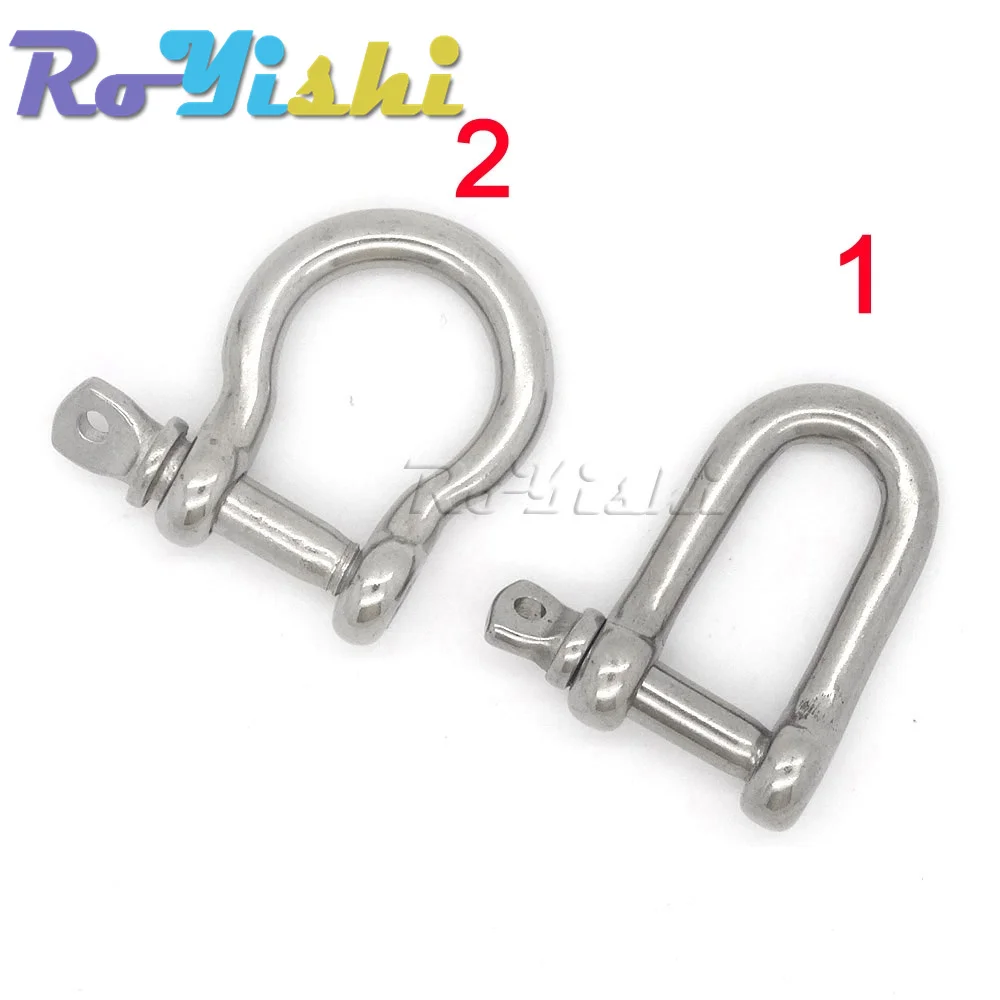 Grillete de anclaje ajustable de acero inoxidable en forma de U/D, cuerda de emergencia para acampar al aire libre, hebilla de pulsera de Paracord de supervivencia, 1 Uds. - imagen 4