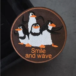Parche bordado táctico sonrisa y onda - Insignia moral MOLLE