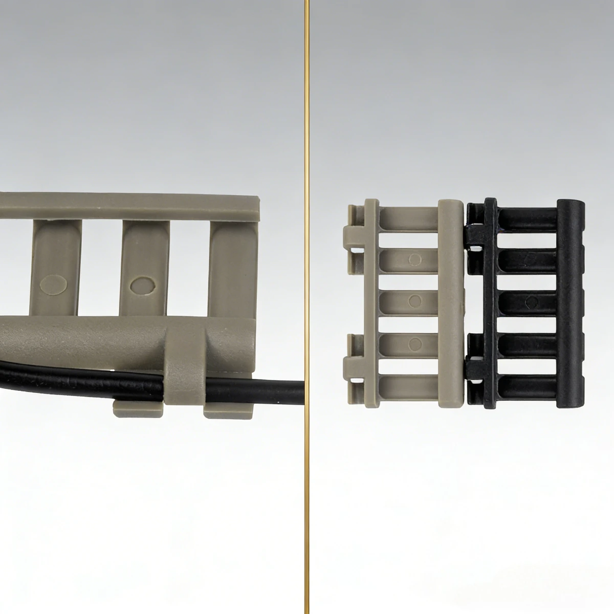 Cubierta táctica de riel de 5 ranuras compatible con Picatinny de 20mm para accesorios de Rifle, soporte de cable de interruptor, telar de alambre