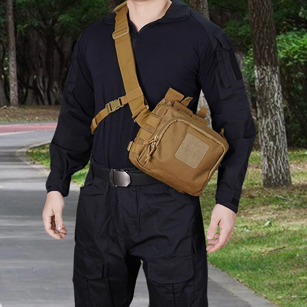 Bolso cruzado táctico MOLLE, bolsa de transporte para revistas, almacenamiento EDC multiusos para exteriores, bolso de hombro, accesorios de caza - imagen 5