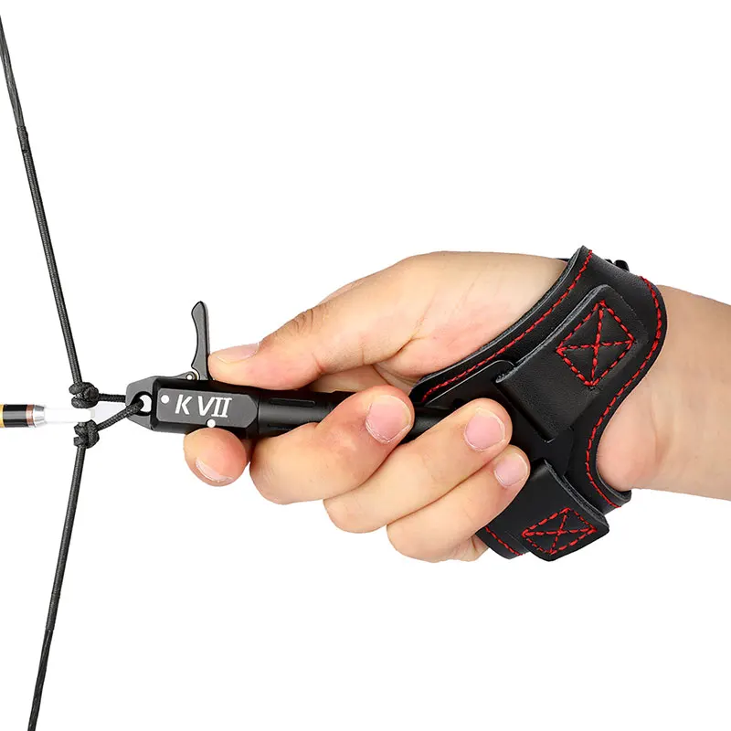 Ayuda de liberación de tiro con arco K7, correa de pinza de gatillo de arco compuesto, muñeca ajustable para Archer, accesorios de caza y tiro - imagen 5