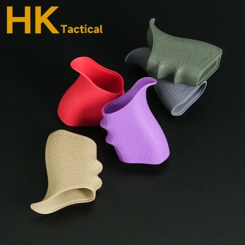 Nuevo 1 Uds cubierta de goma táctica antideslizante funda de agarre de caza para G17 G18 G34 G47 serie Weapo accesorio de mango de guardamanos - imagen 3