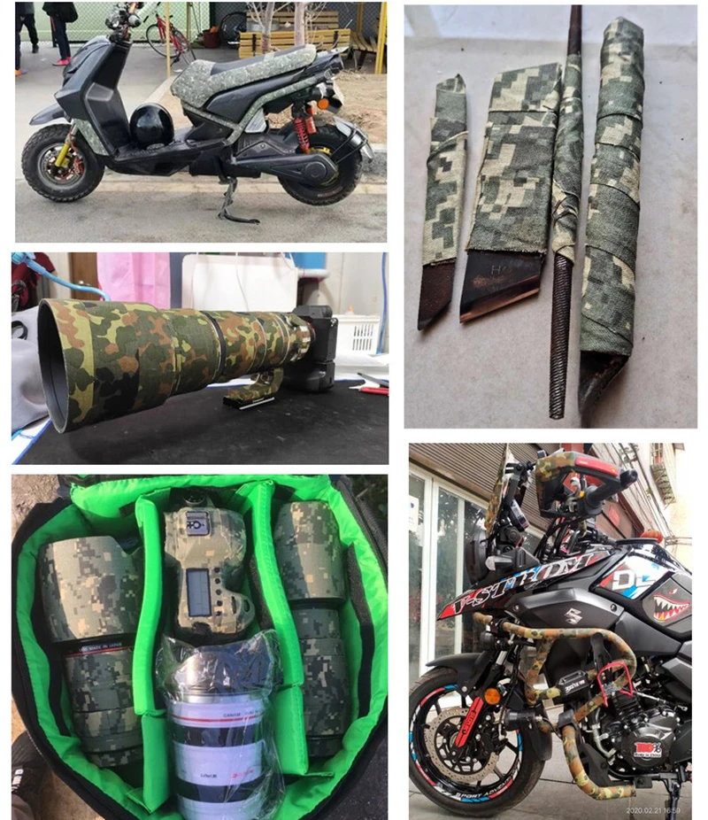 Cinta adhesiva camuflaje exterior 5M WL MC Flecktarn - imagen 3