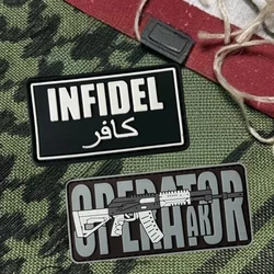 Parche de PVC 3D de operador АK, chaleco táctico, sombreros con gancho y bucle, insignia de moral, mochila, pegatinas decorativas, parches para brazalete para ropa