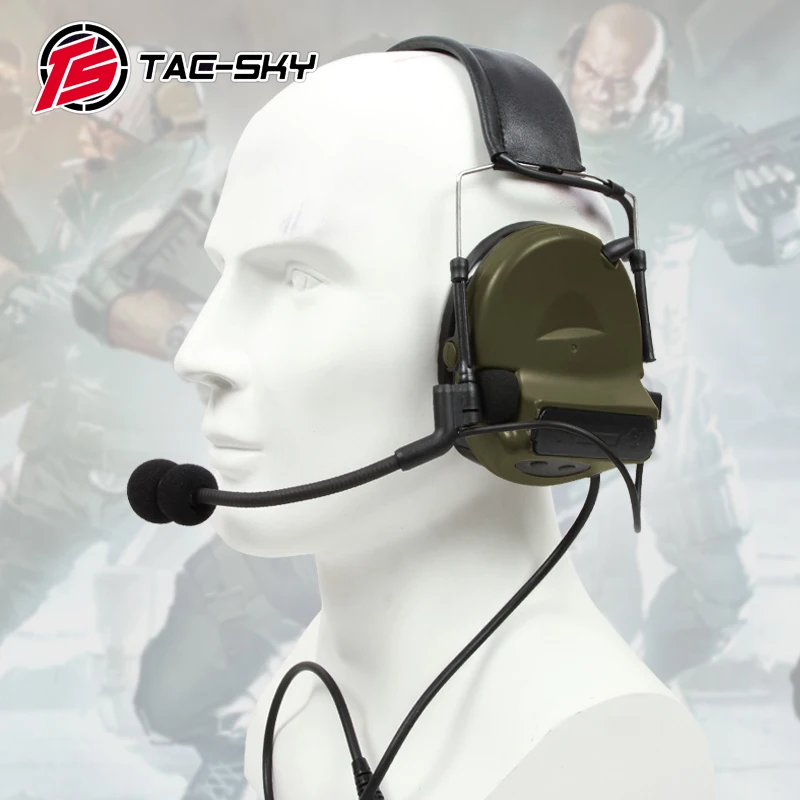 Auriculares tácticos TS TAC-SKY COMTAC II para exteriores, walkie-talkie, Airsoft, caza, deportes, Tiro Táctico, C2 - imagen 3