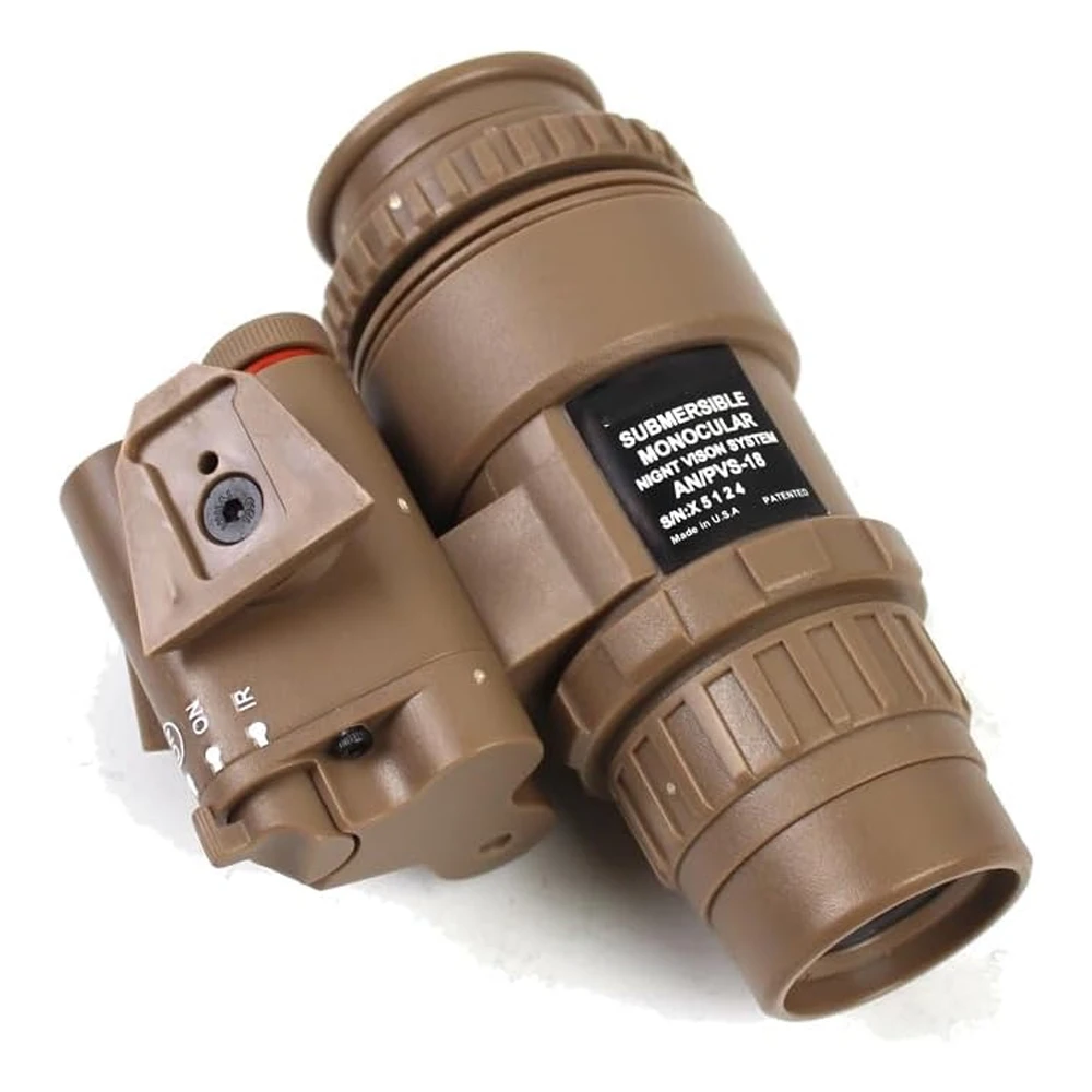 Modelo ficticio de gafas de visión nocturna AN/PVS-18 con montura para visión nocturna Visión nocturna de un solo cañón para montura NVG de casco táctico - imagen 2