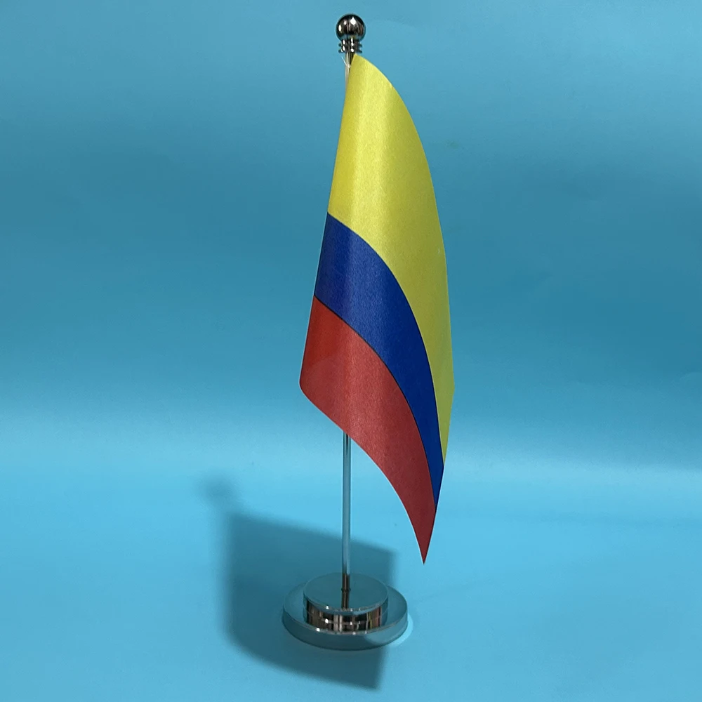 BANDERA DE SKY, bandera de escritorio de oficina de Colombia, 14x21cm, poliéster, bandera nacional de Colombia, adornos de escritorio, banderas - imagen 4