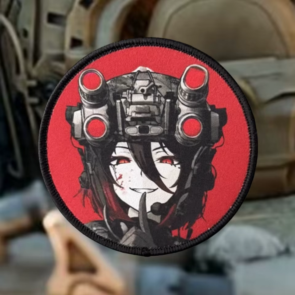 Parche táctico anime chica moral gancho y bucle para mochila Airsoft - imagen 2