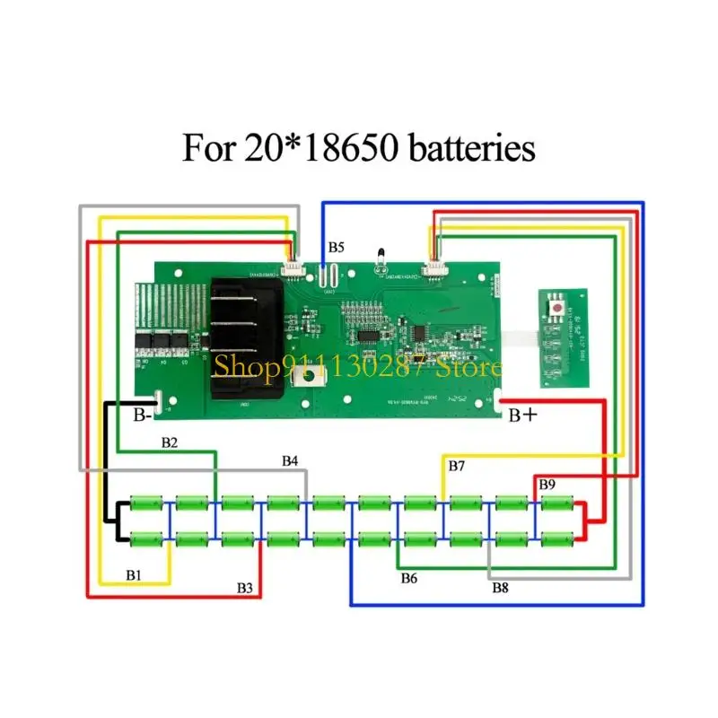 Carcasa batería ABS durabilidad J1HC para herramientas OP4026A 40V, carcasa DIY celda 20x18650 - imagen 5
