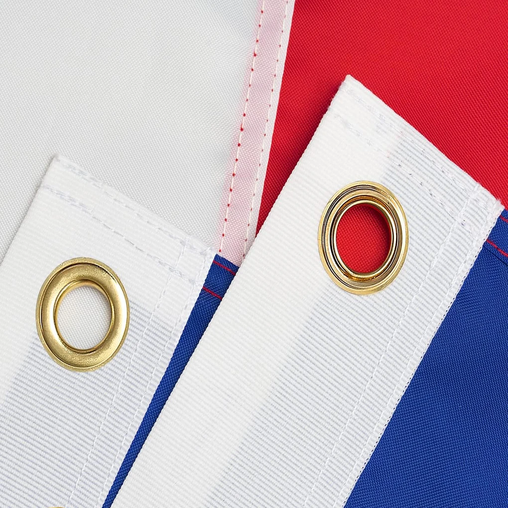 FLAGLINK 90x150 CM Banderas nacionales francesas de nailon 210D resistentes de doble cara con rayas cosidas 4 puntadas He - imagen 4