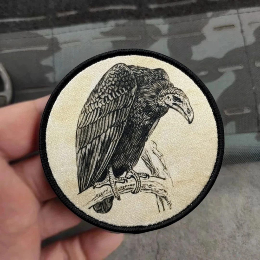 Insignia de moral táctica "Vulture", parche impreso en ropa, parches militares con gancho y bucle, pegatina para mochila, apliques para brazalete - imagen 3