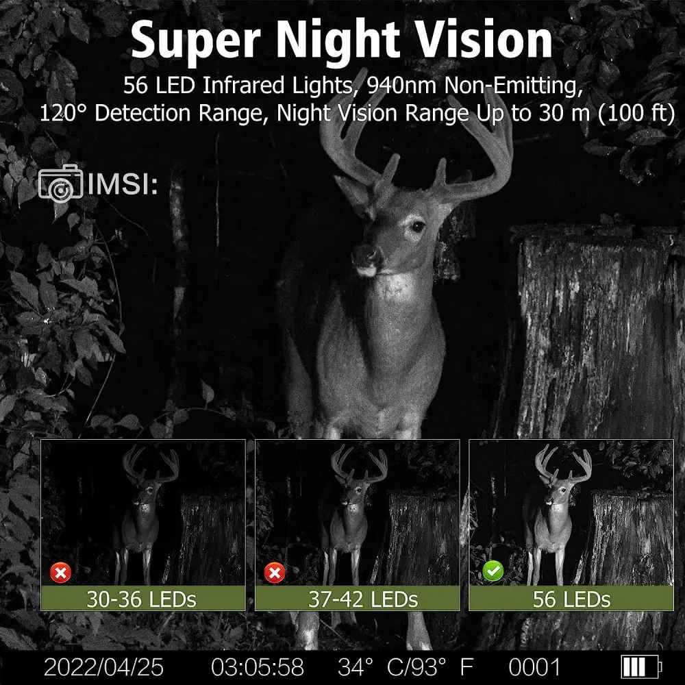 Cámara infrarroja de caza visión nocturna con detección movimiento - imagen 5
