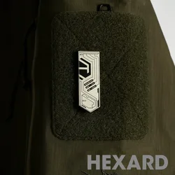 Parche metálico táctico Hexard DFP-02 titanio EDC para mochila